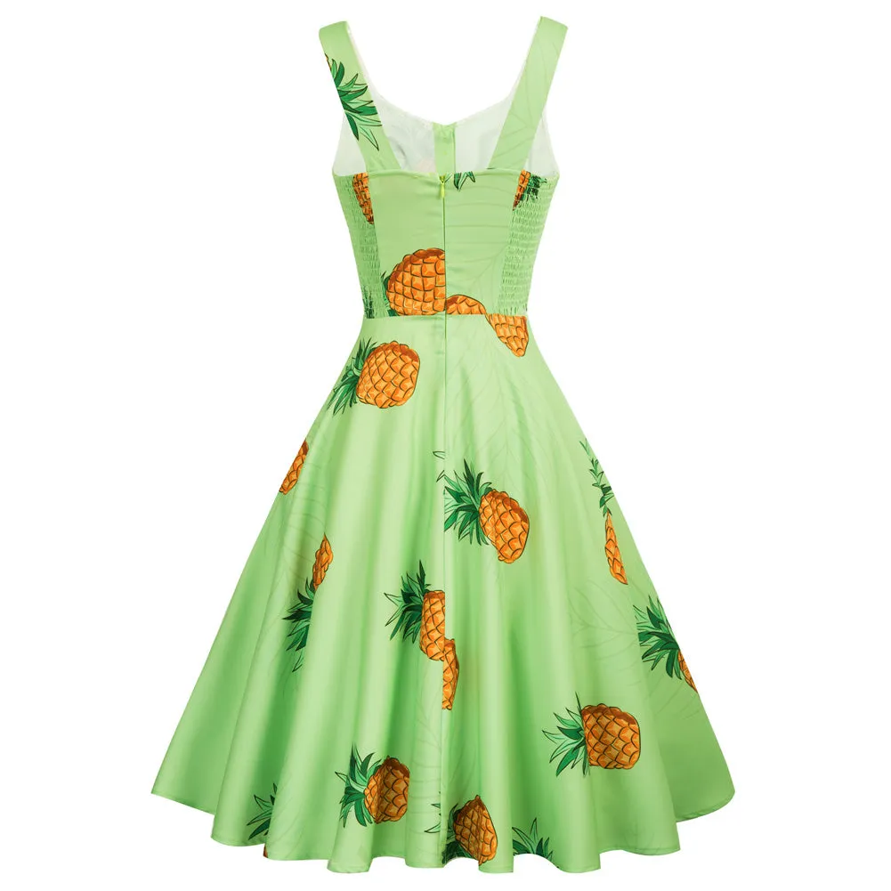 1950s Retro Vintage Sleeveless Homecoming Dresses Cocktail Party A-Line Dress for Summer