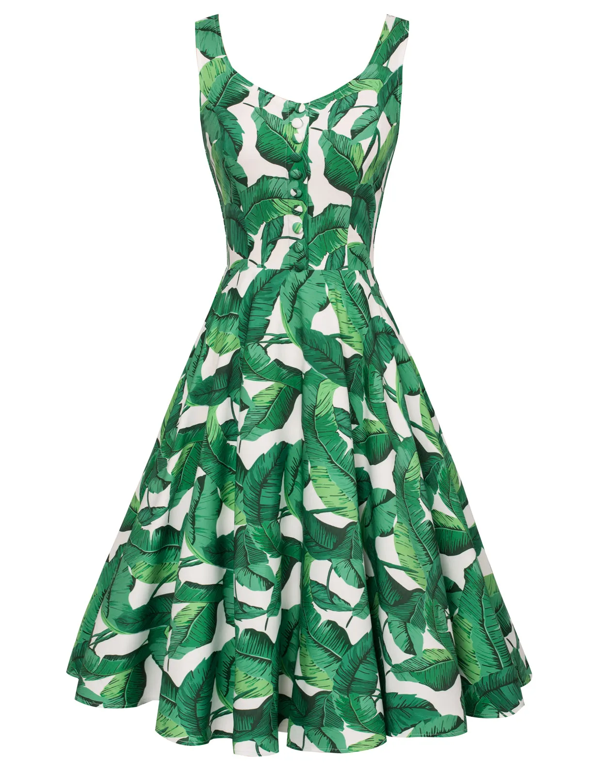 1950s Retro Vintage Sleeveless Homecoming Dresses Cocktail Party A-Line Dress for Summer