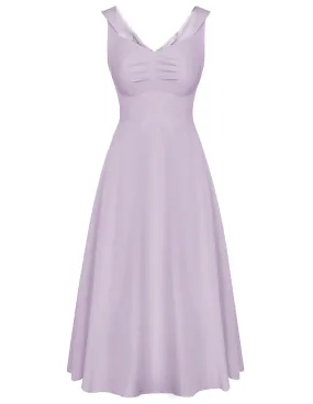 1950s Vintage Cocktail Swing Dresses Summer Square Neck Sleeveless A-Line Dress with Pockets