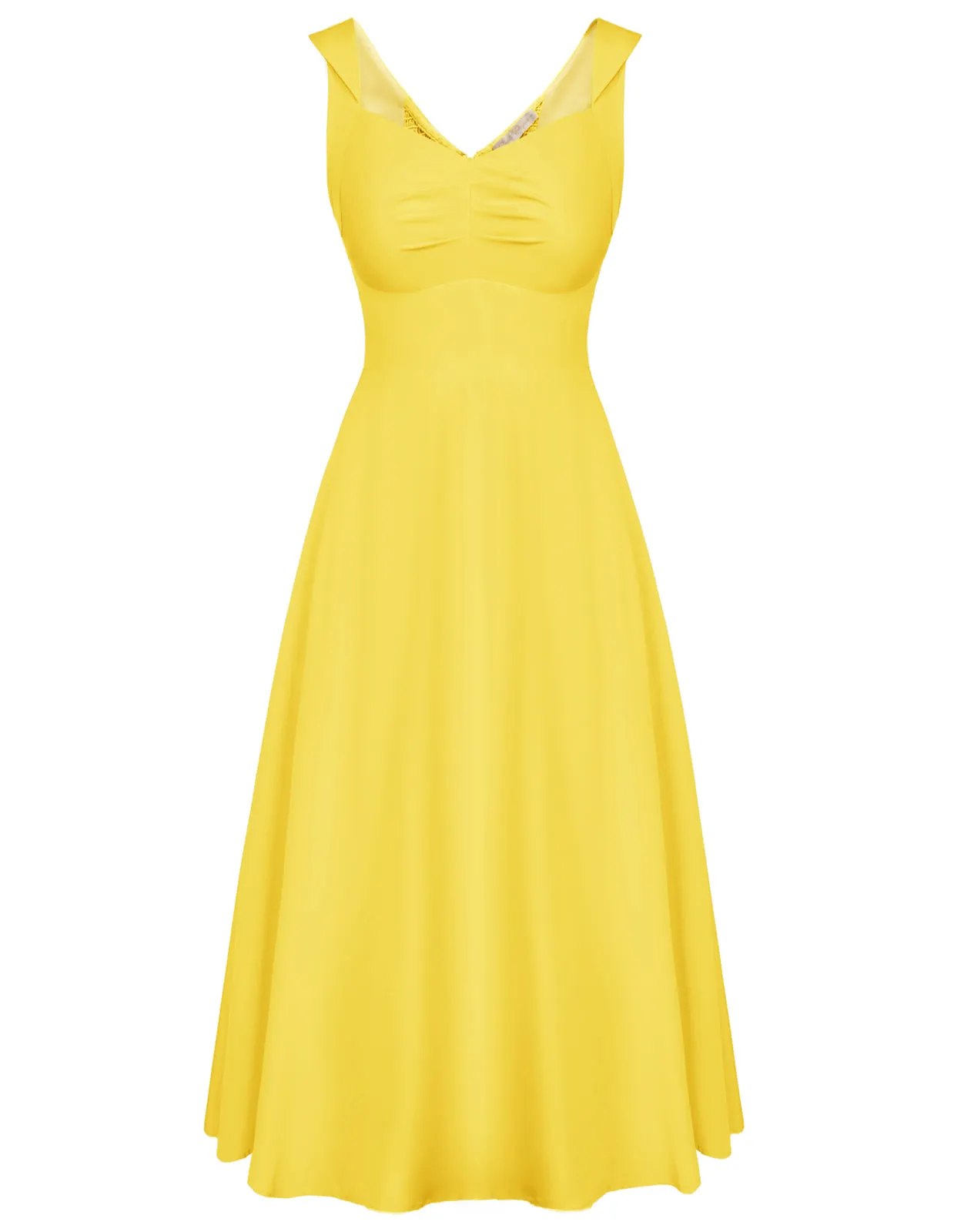 1950s Vintage Cocktail Swing Dresses Summer Square Neck Sleeveless A-Line Dress with Pockets