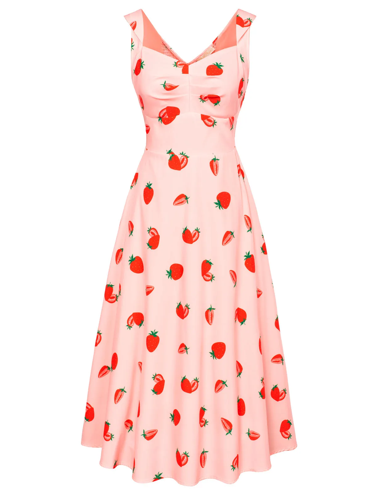 1950s Vintage Cocktail Swing Dresses Summer Square Neck Sleeveless A-Line Dress with Pockets