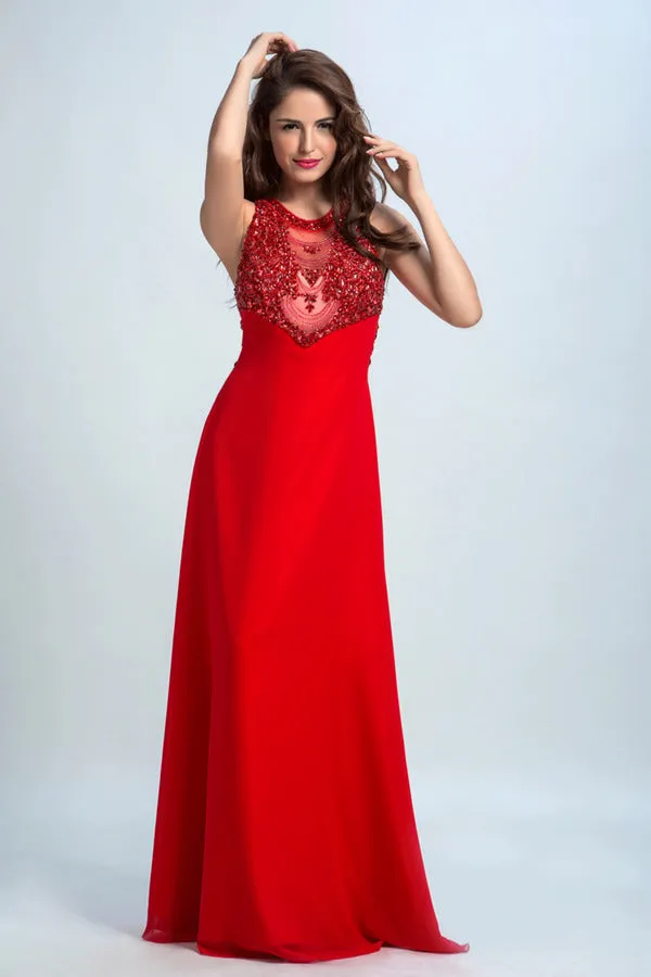 2024 Scoop Prom Dresses A Line Chiffon With P39ETR7N