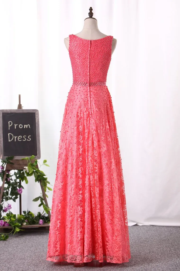 A Line Chiffon Prom Dresses With Applique