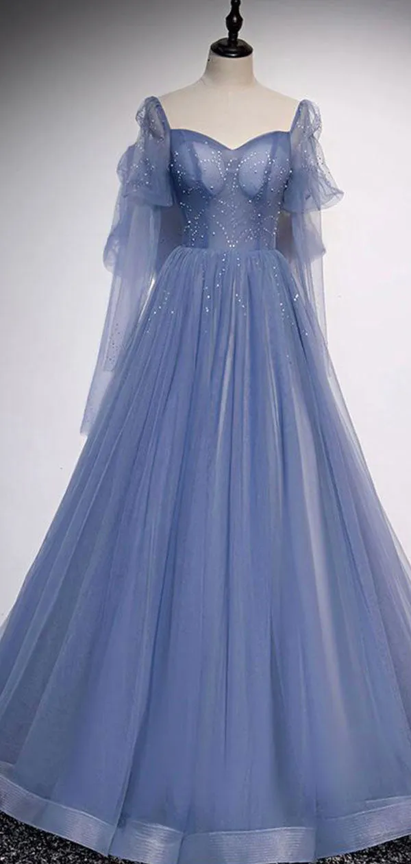 A-line Princess Long Formal Evening Prom Dresses, Party Dresses PD160