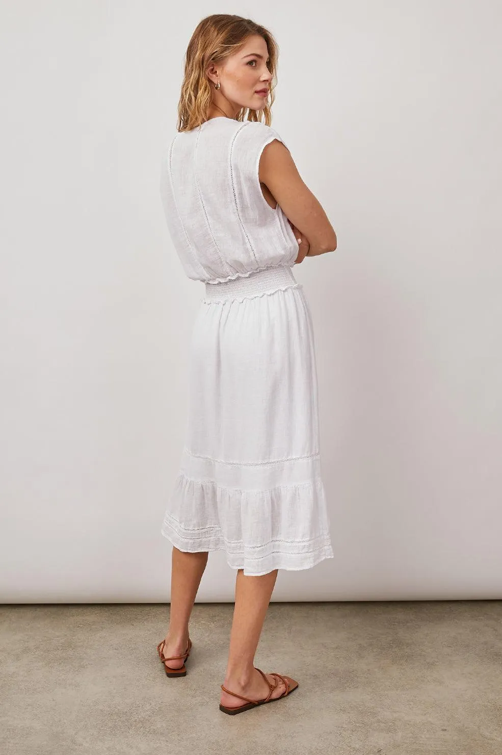 Ashlyn Dress White Lace Detail