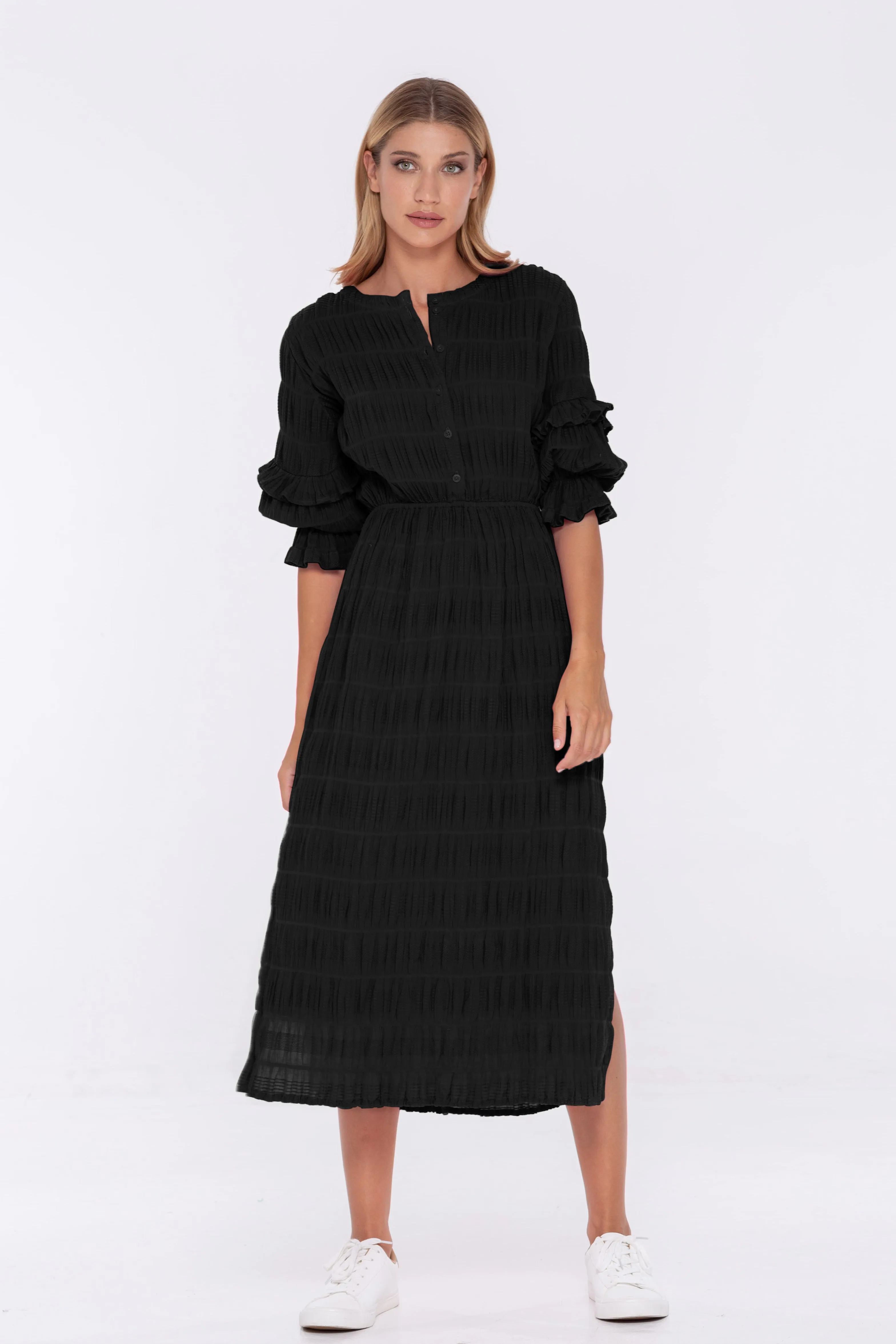 Elegant Aya Dress in Classic Black