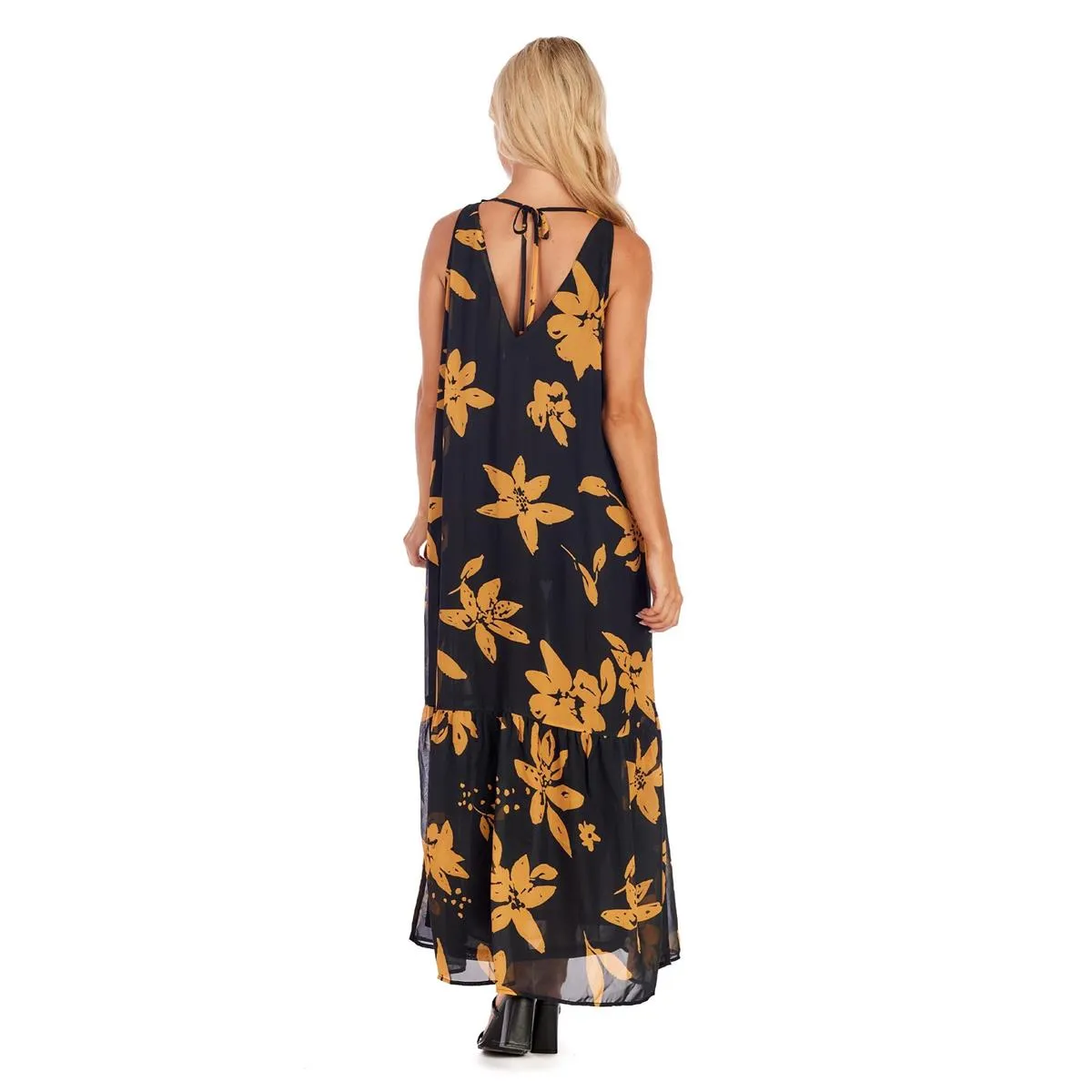 Black Floral Cali Dress