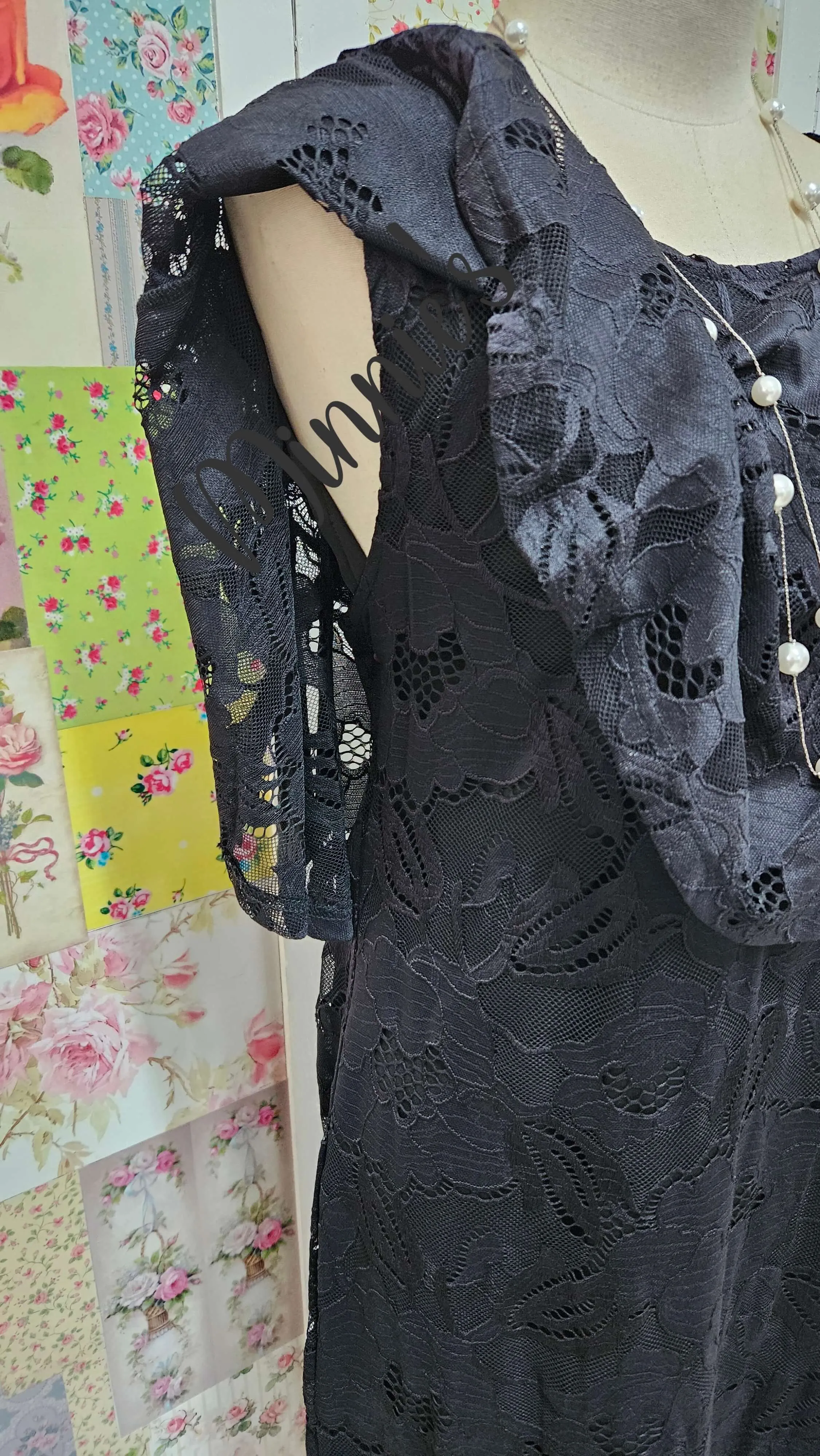 Black Lace Dress BU0542