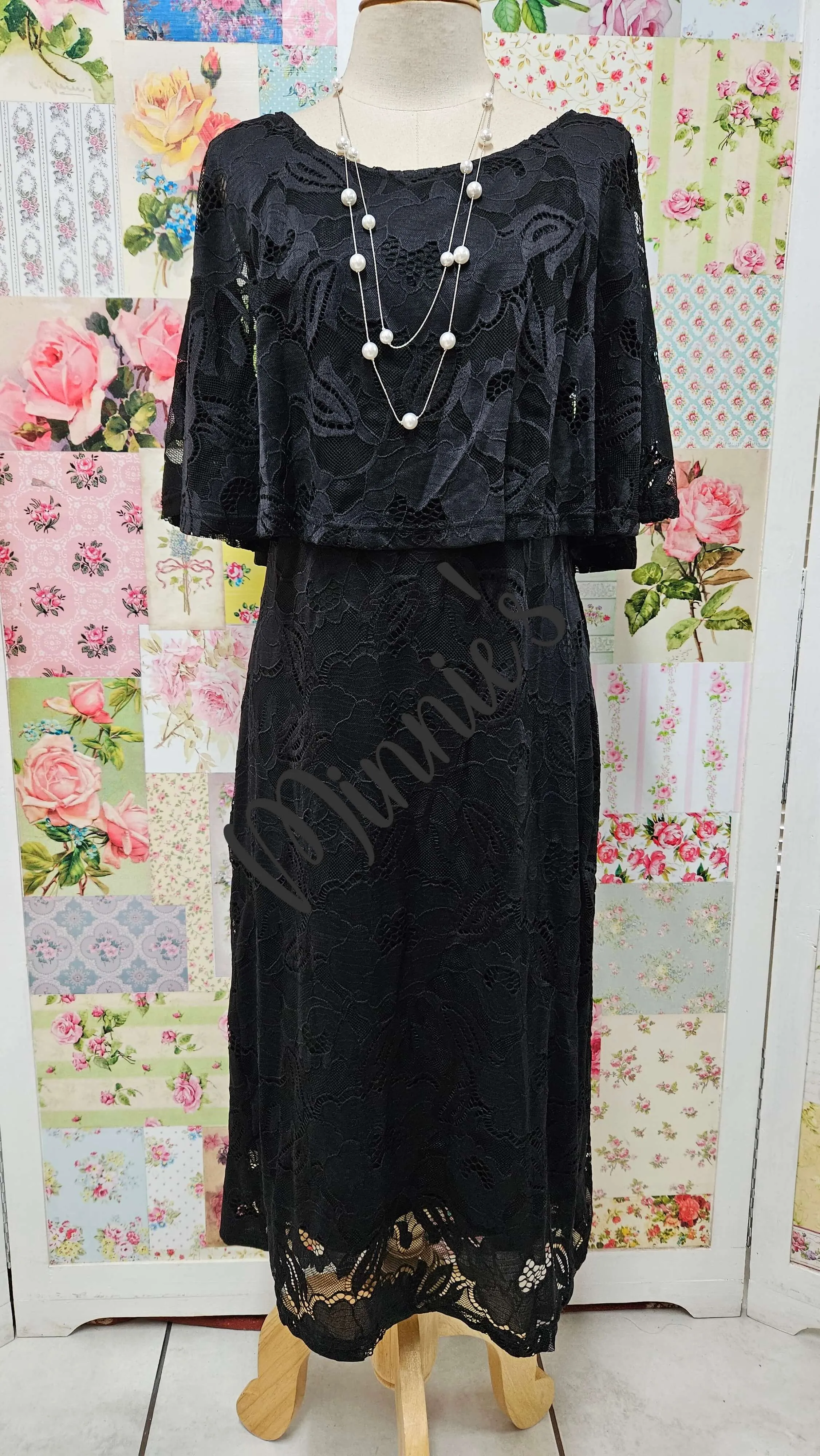 Black Lace Dress BU0542