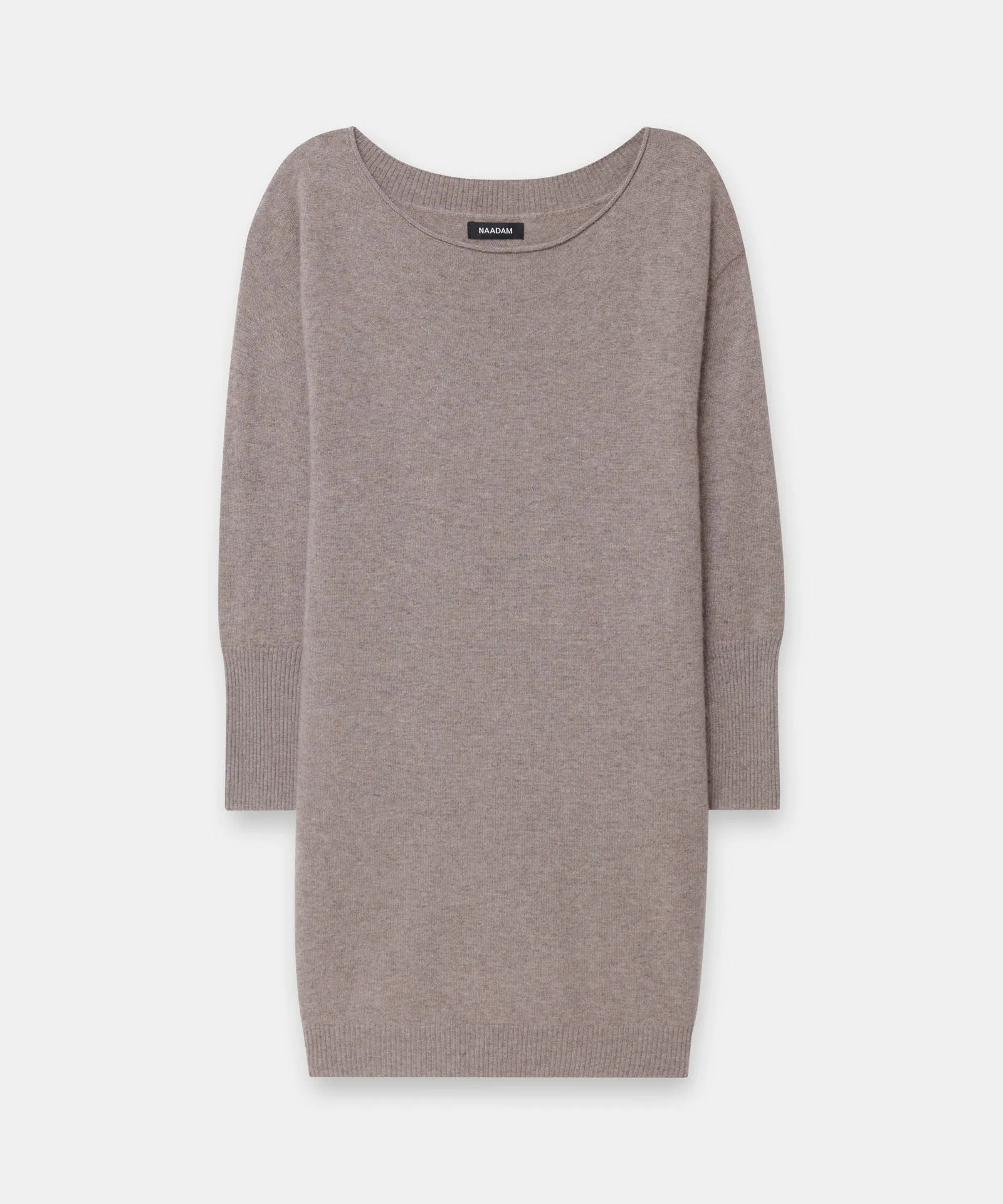 Cashmere Boatneck Mini Sweater Dress