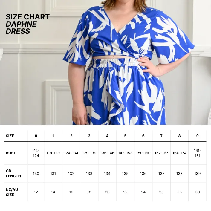 Daphne dress - Blue & White print