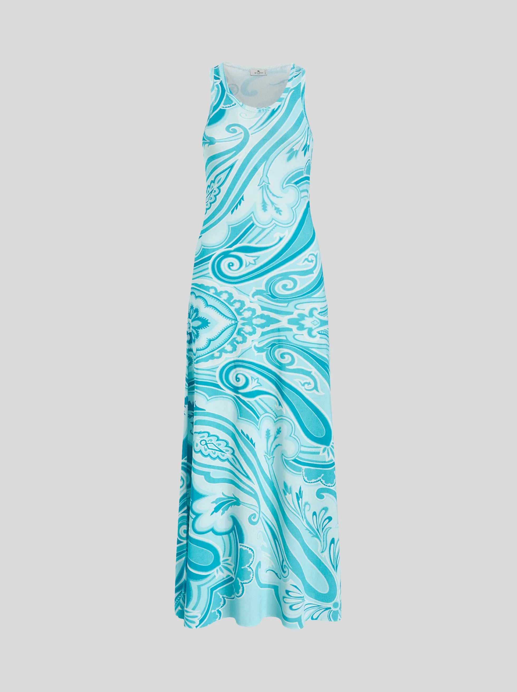 Dress - Turquoise/White