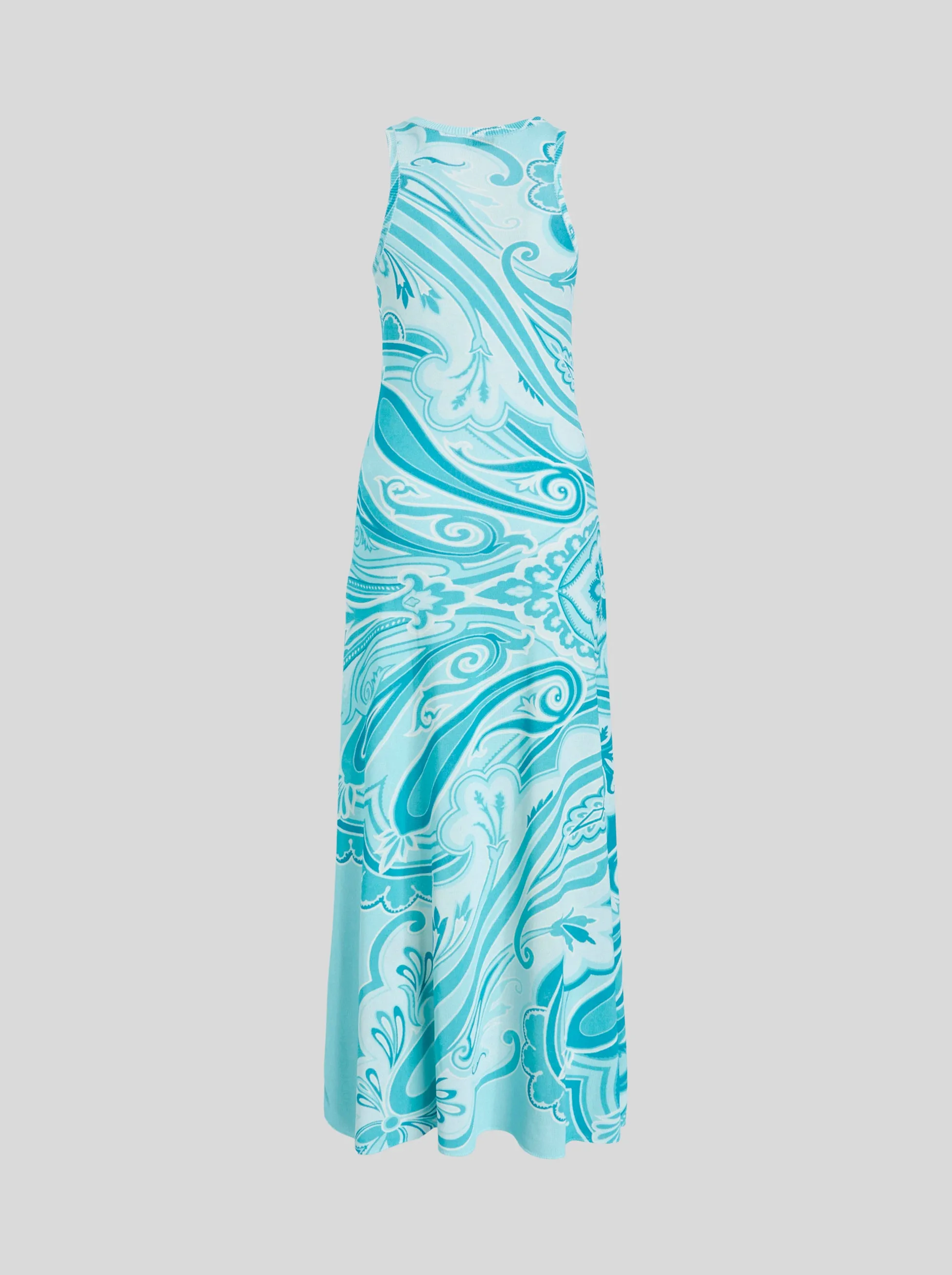 Dress - Turquoise/White