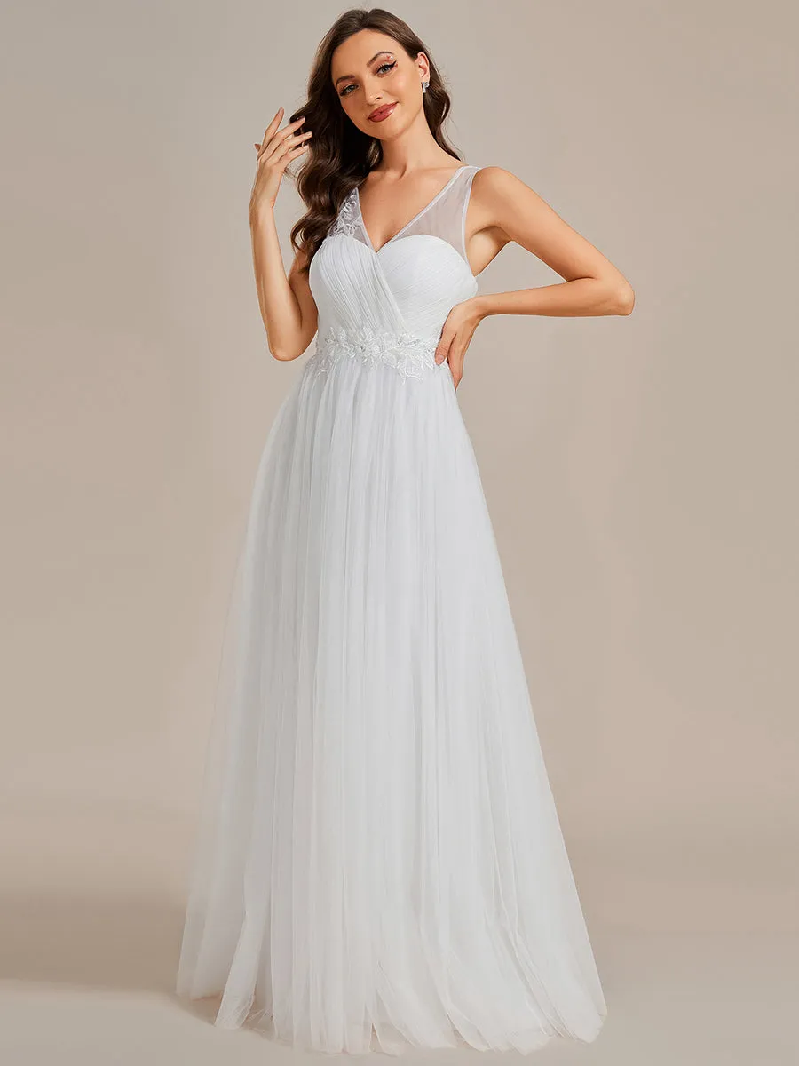 Elegant Appliques Mesh Wholesale Bridesmaid Dresses