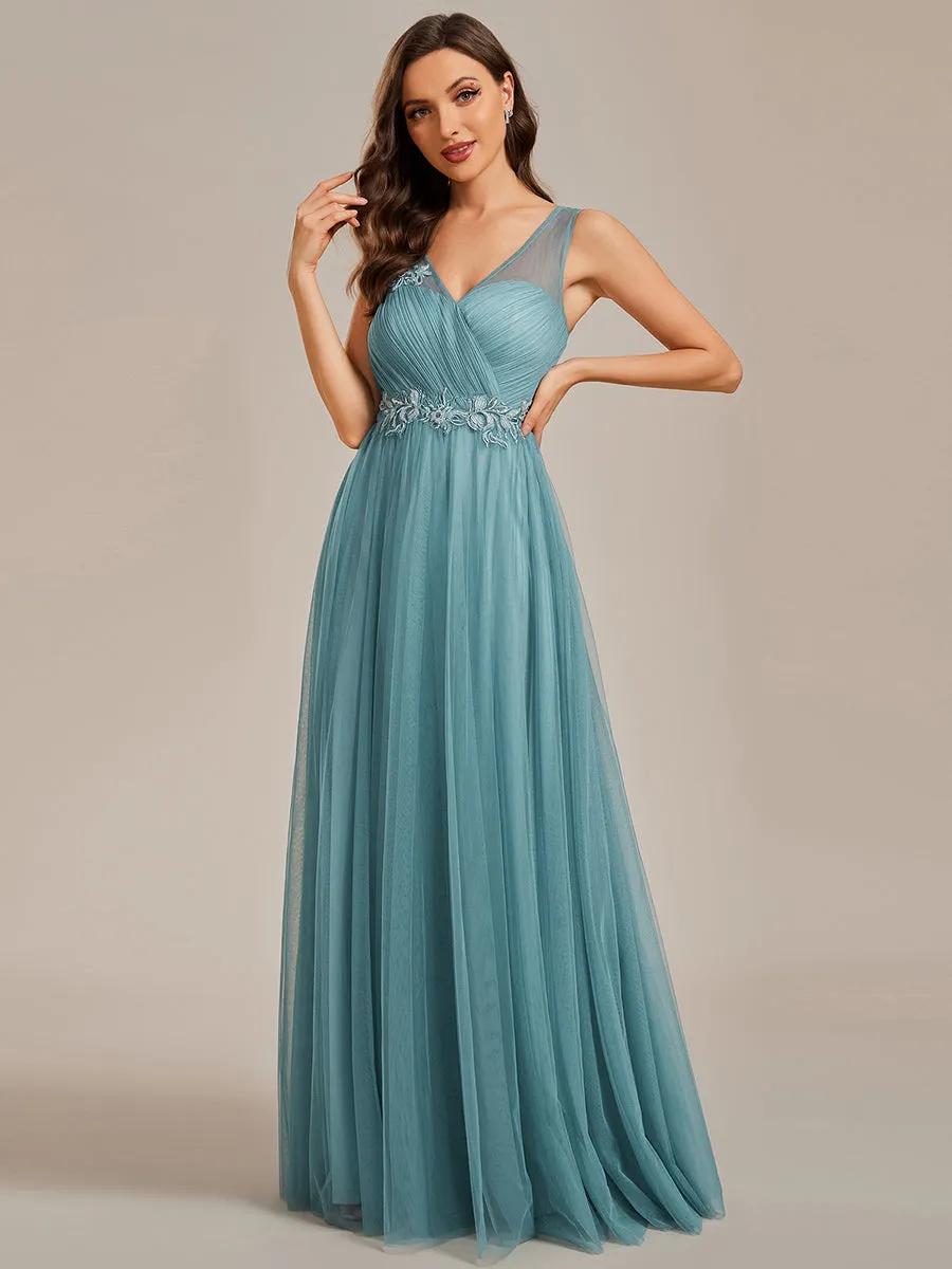 Elegant Appliques Mesh Wholesale Bridesmaid Dresses