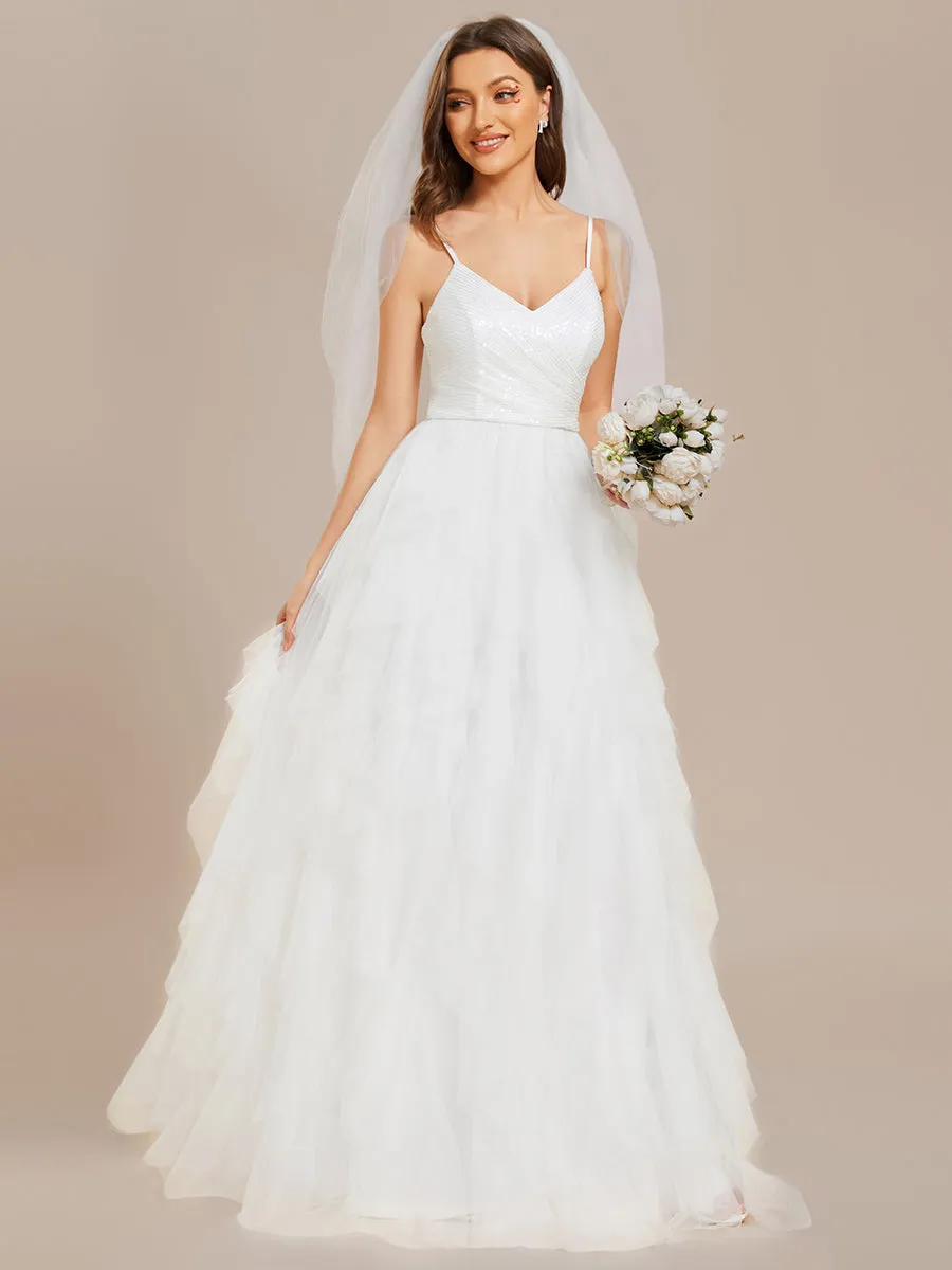 Elegant Pure Sequins Lace Sweetheart Neck Wholesale Wedding Dresses