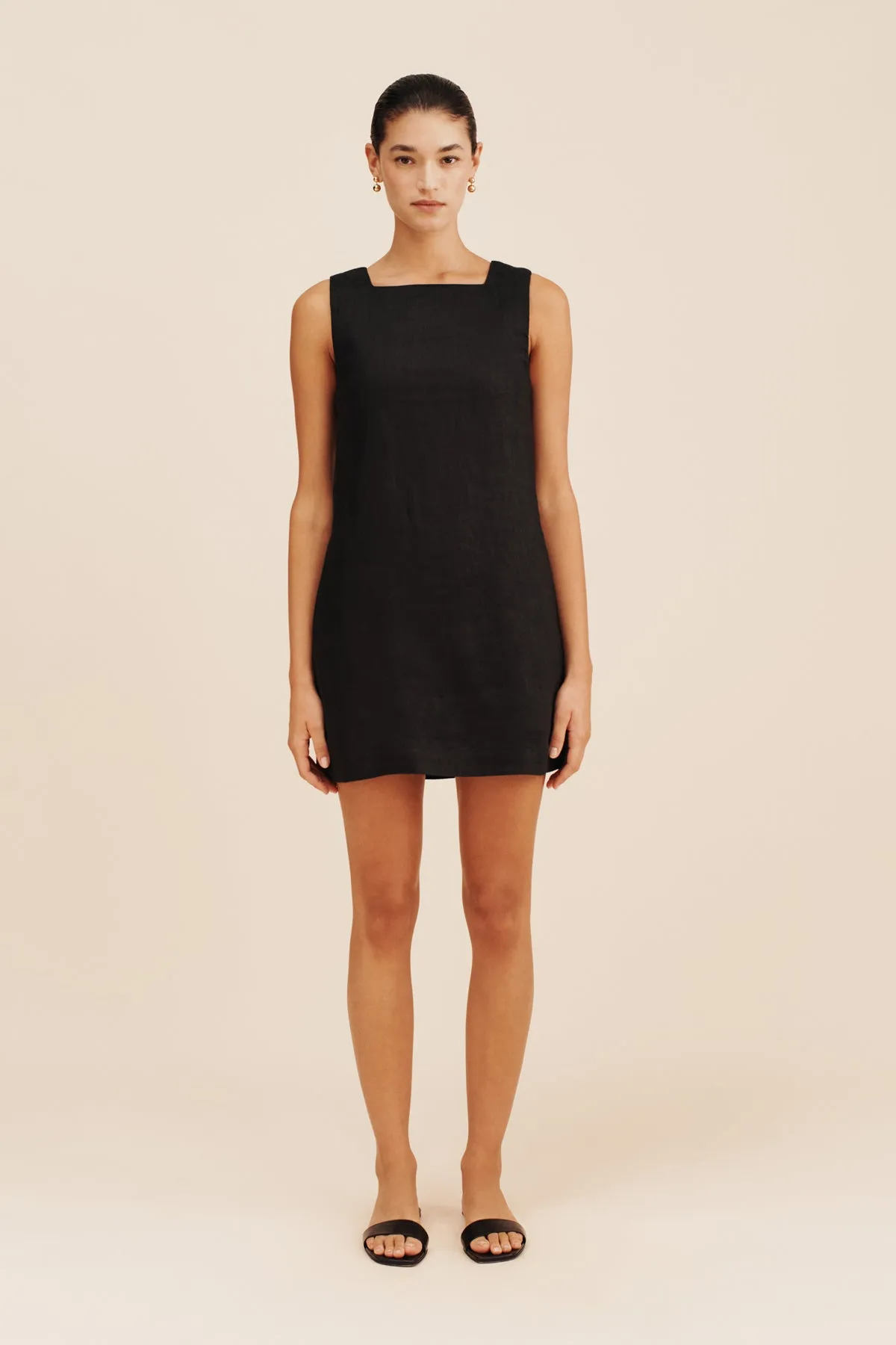 EMMA SHIFT DRESS - BLACK