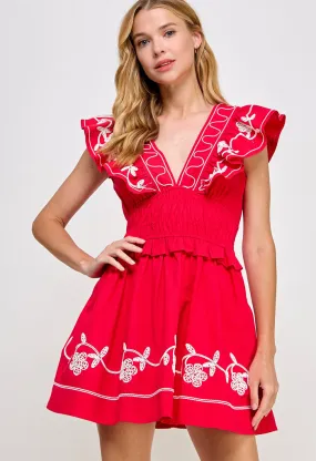 Emory Dress-Cherry Red