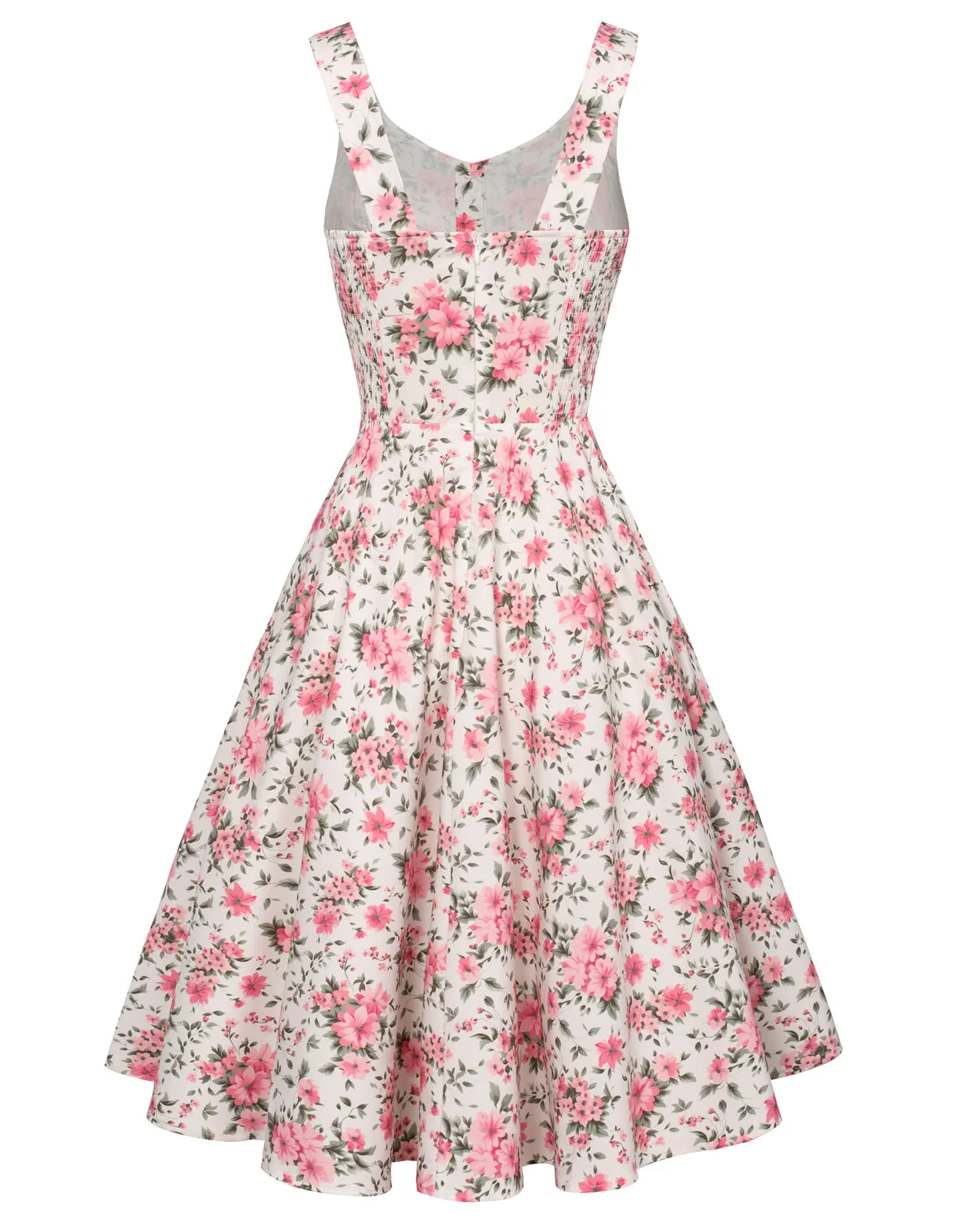 Fans Look of 1950s Retro Vintage Floral Patterns Sleeveless Homecoming Dresses Cocktail Party A-Line Dress