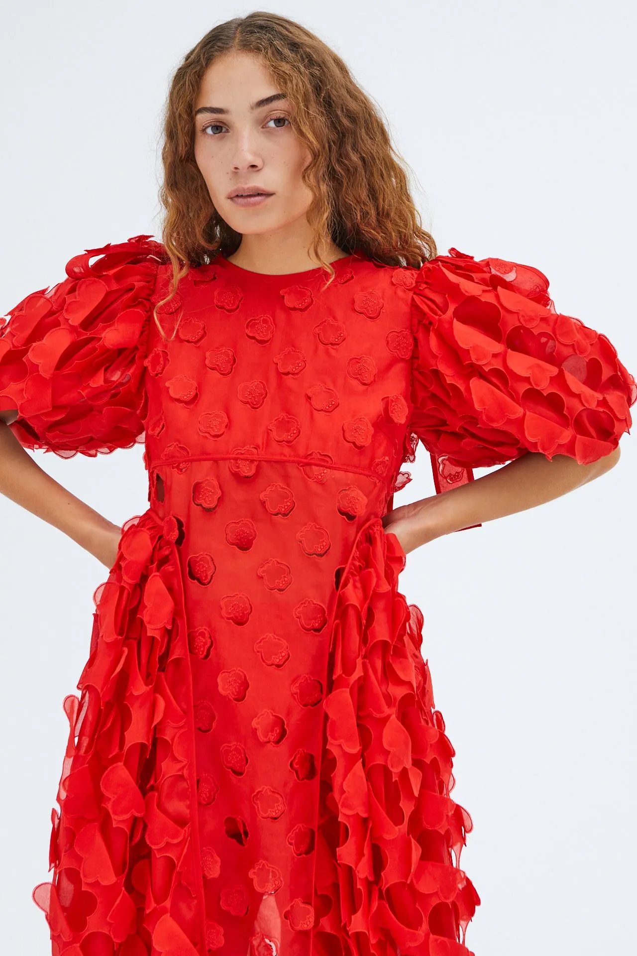 FINNEGAN | DRESS CAMELLIA PUZZLE POPPY RED