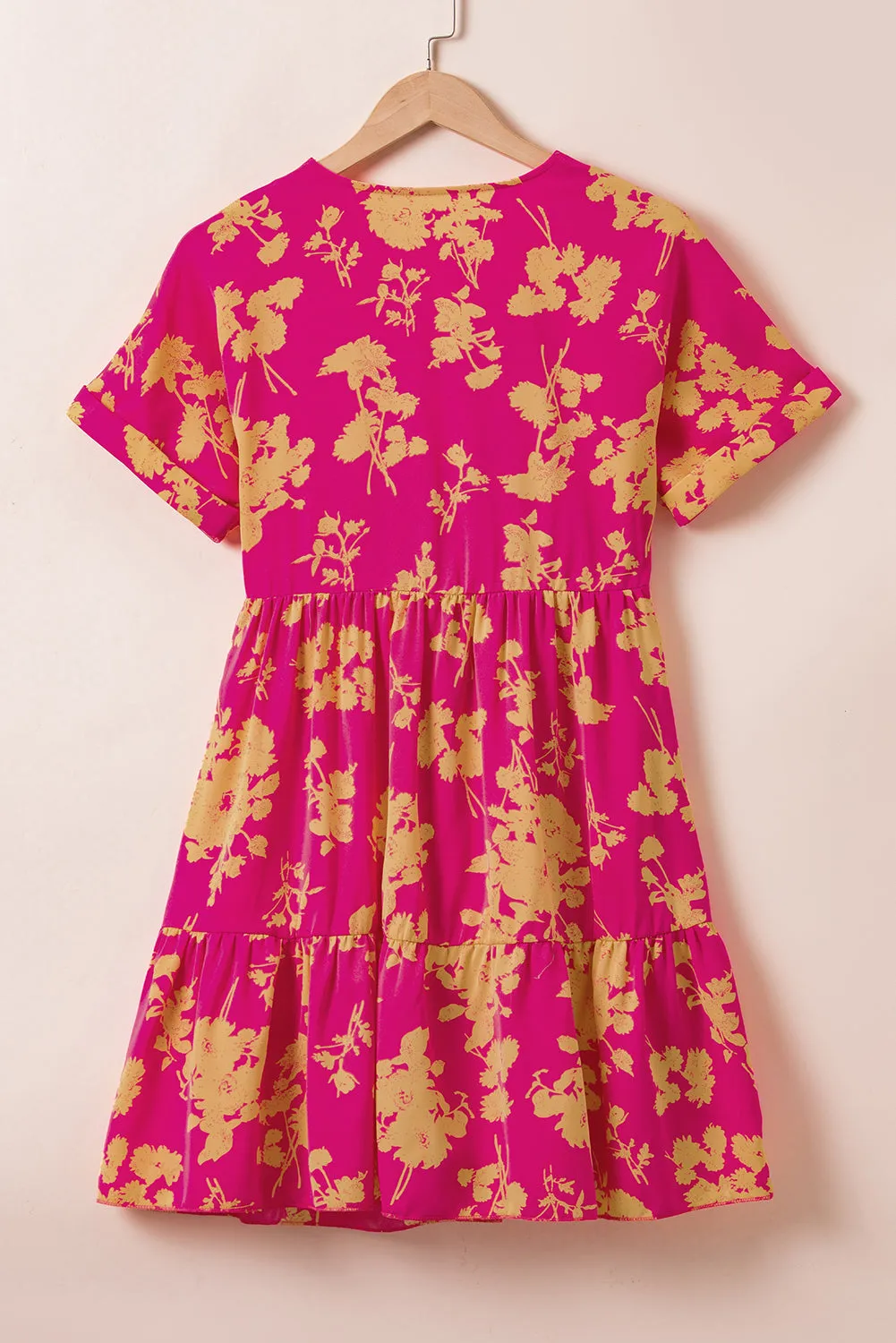 Floral Batwing Sleeve Smock Dresses