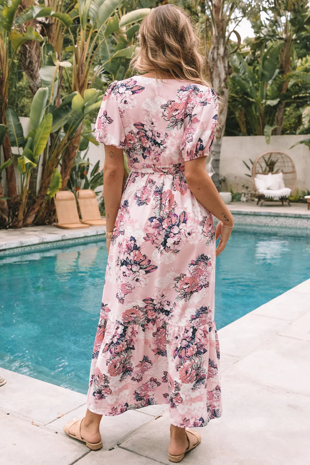 Floral High Waist Maxi Dresses