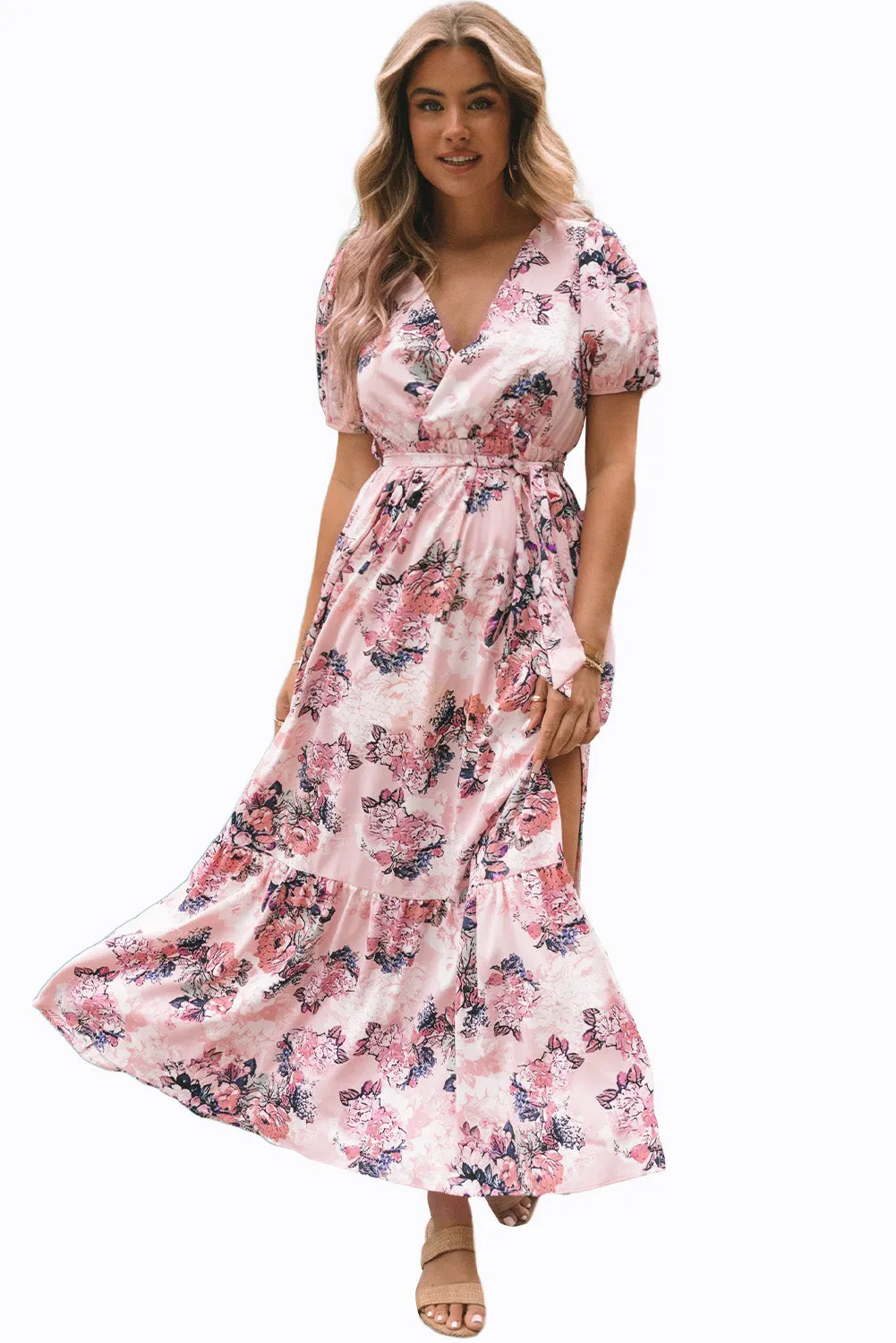 Floral High Waist Maxi Dresses