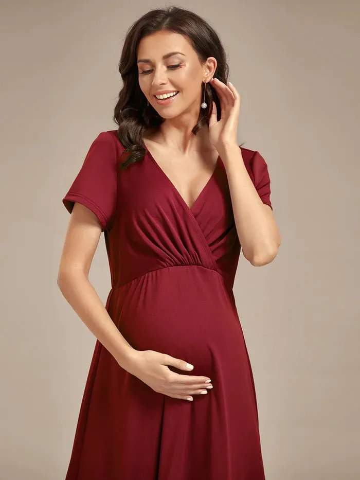 High Low Ruffles Maternity Dresses