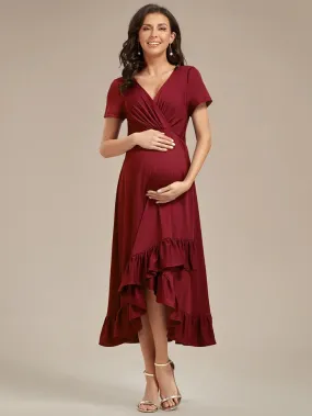 High Low Ruffles Maternity Dresses