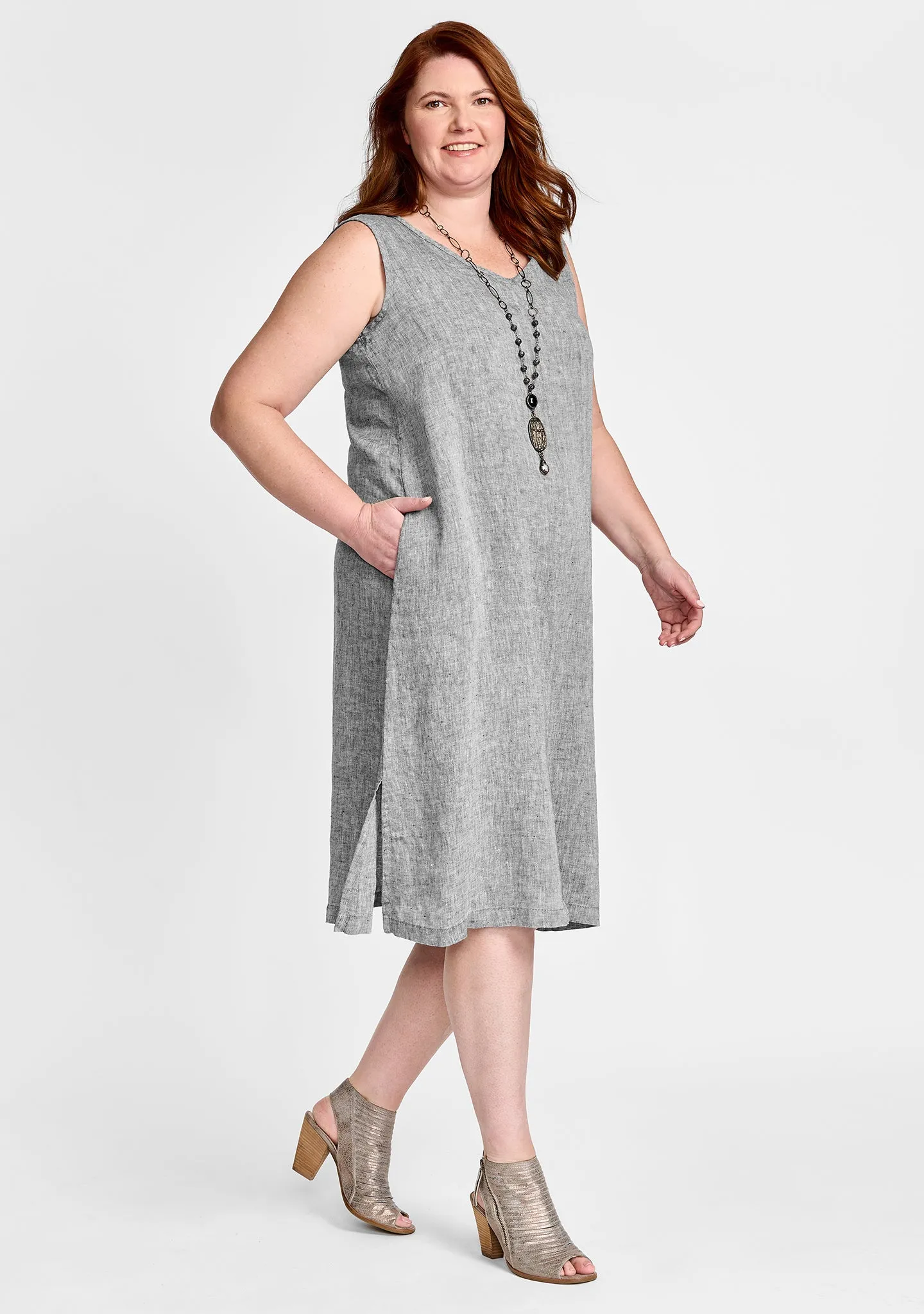 Jewel Dress - Linen Shift Dress