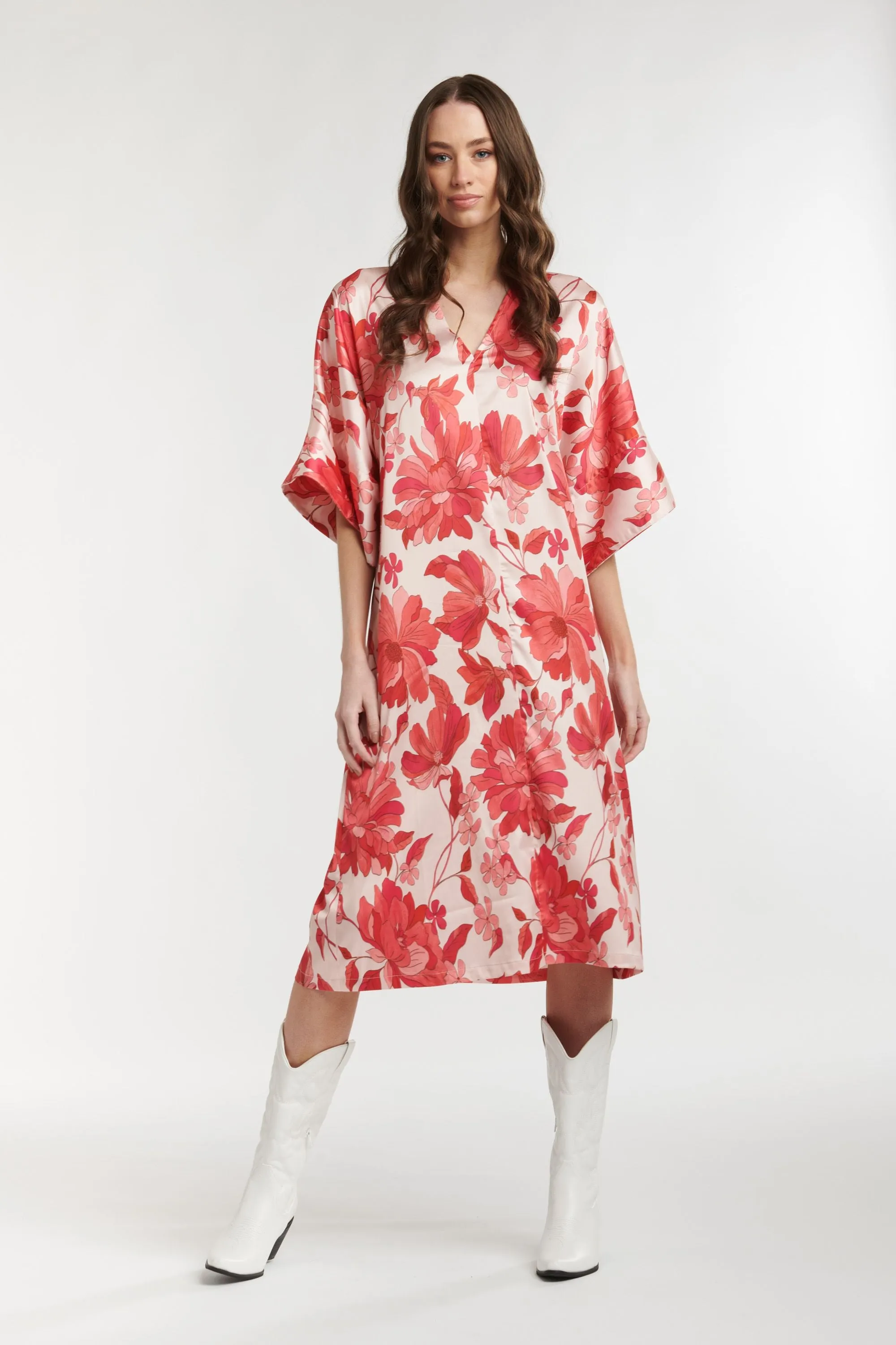 Jones Dress Red Lotus