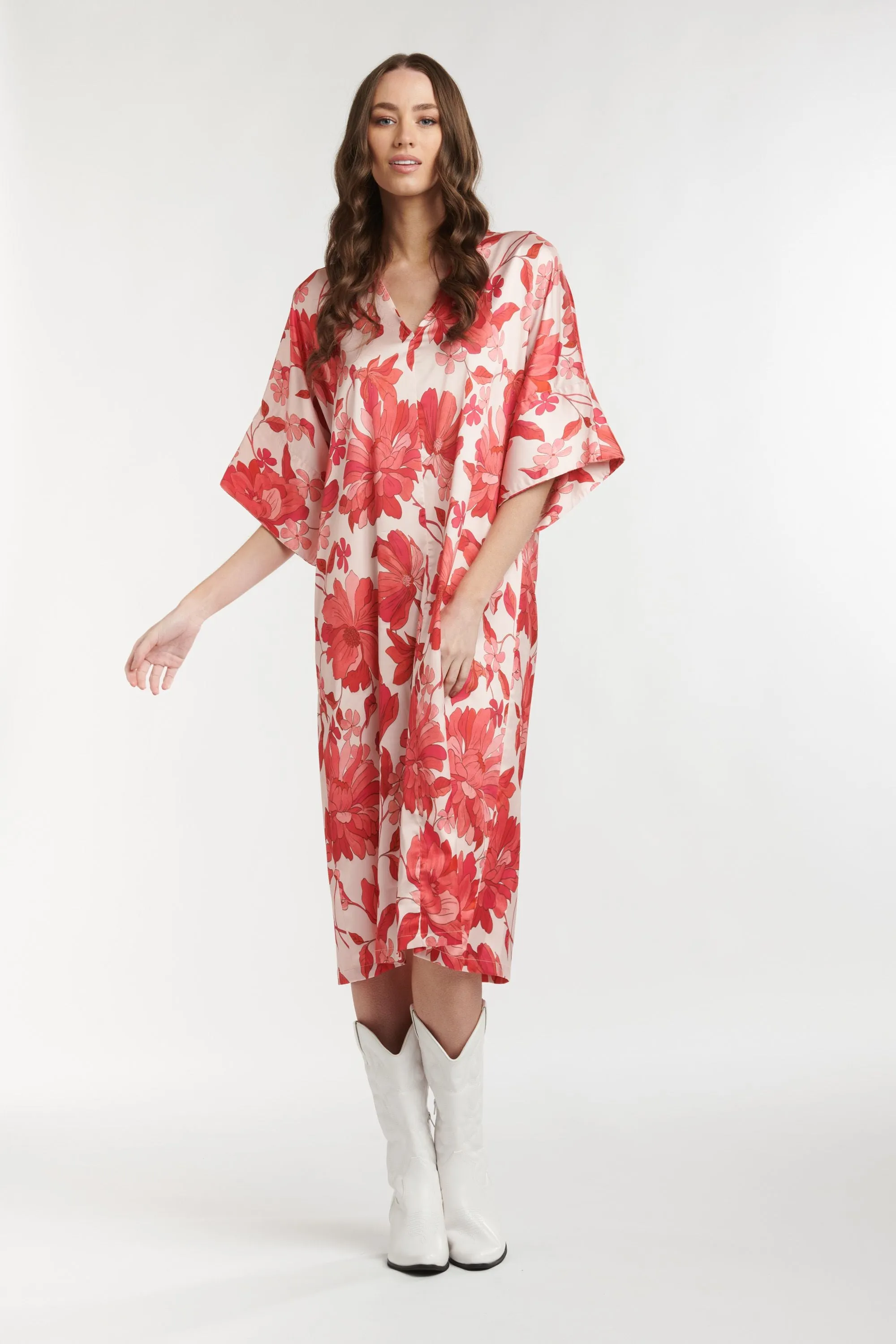 Jones Dress Red Lotus