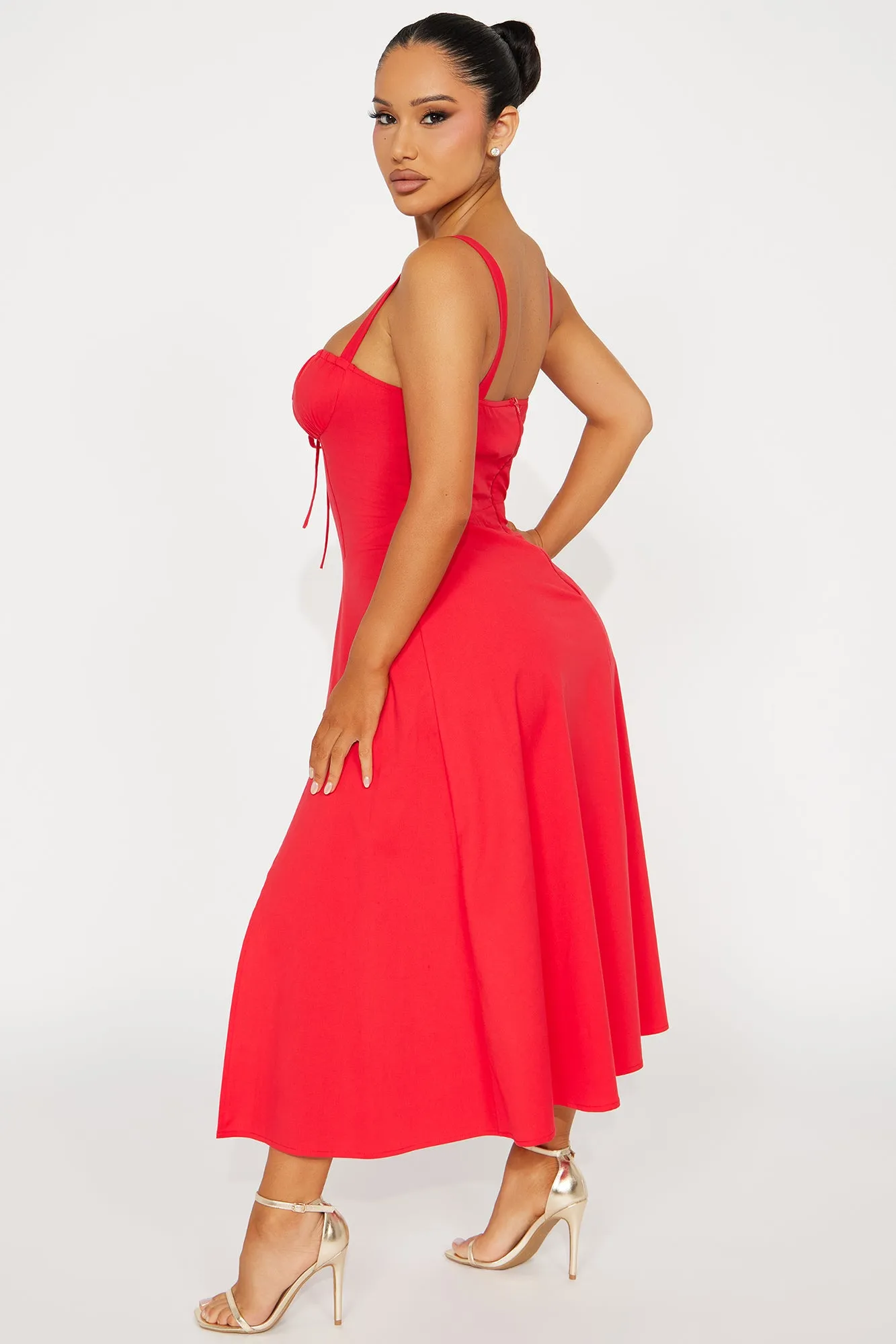 Juniper Midi Dress - Red