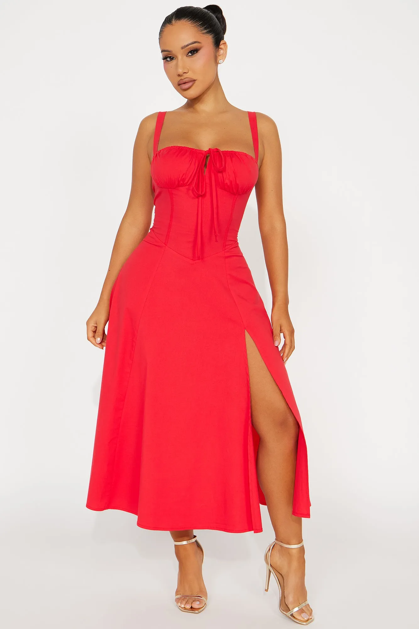 Juniper Midi Dress - Red