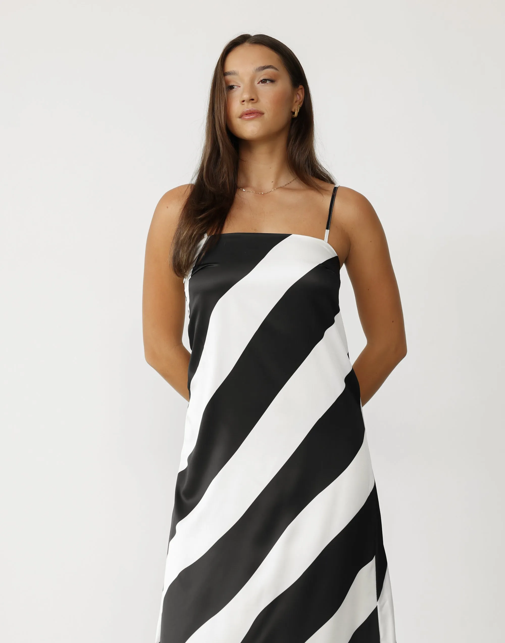 Kacey Maxi Dress (Black Stripe)