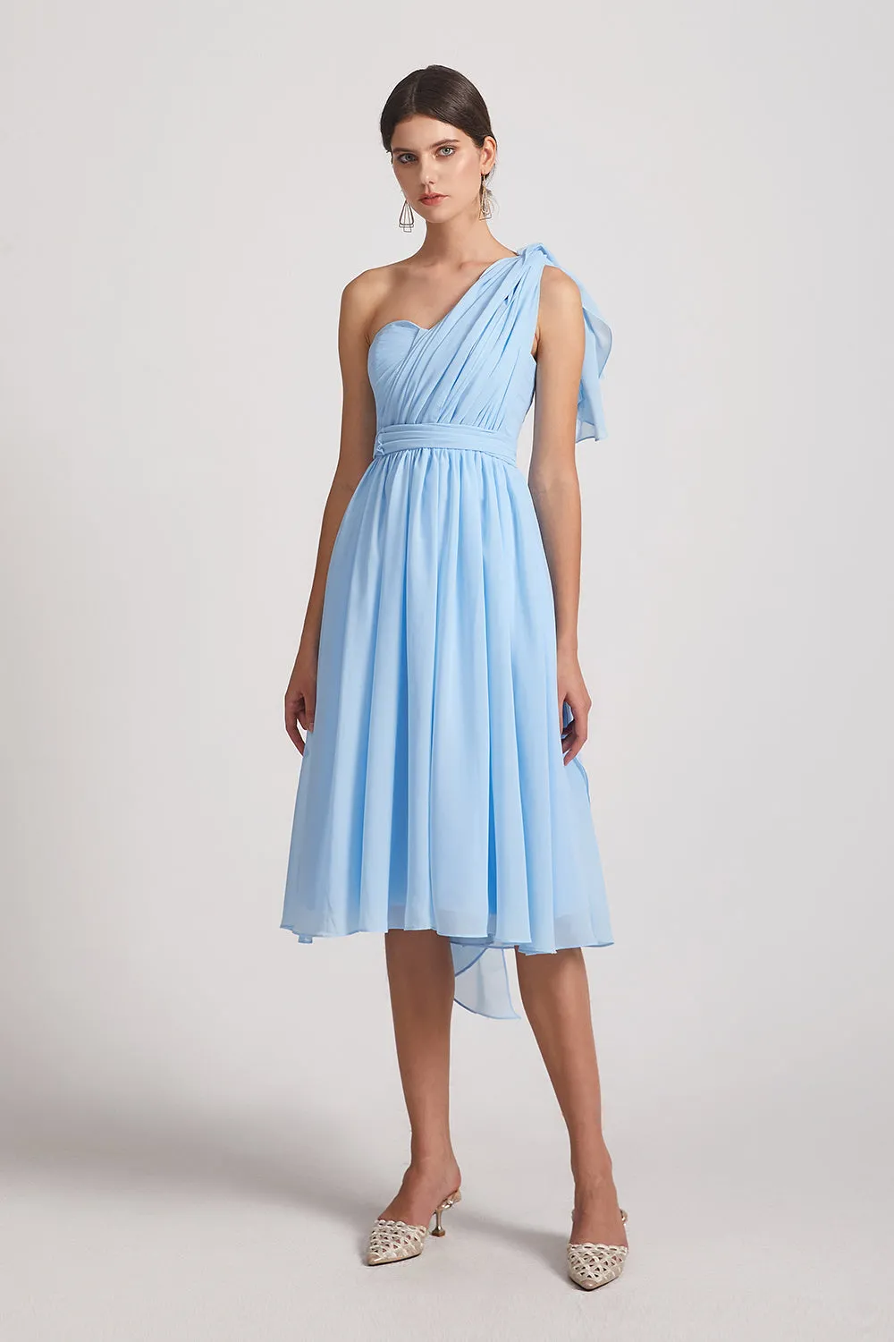 Knee Length Sweetheart Convertible Chiffon Bridesmaid Dresses (AF0191)