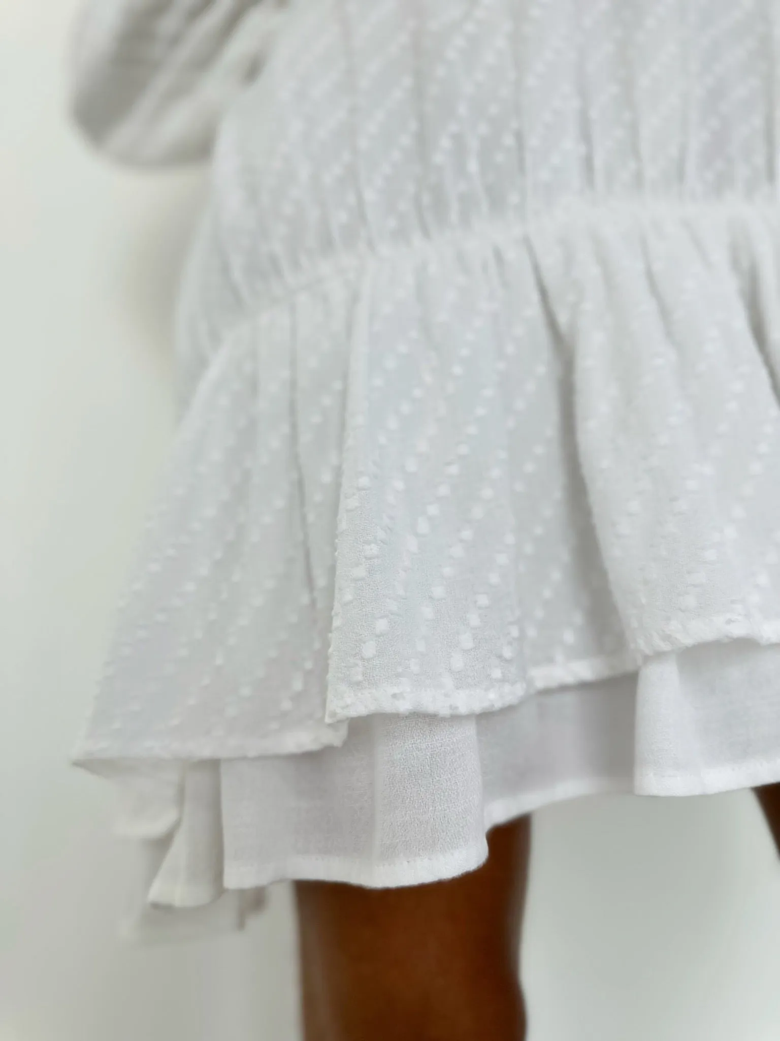 Kyra Tiered Day Dress | White