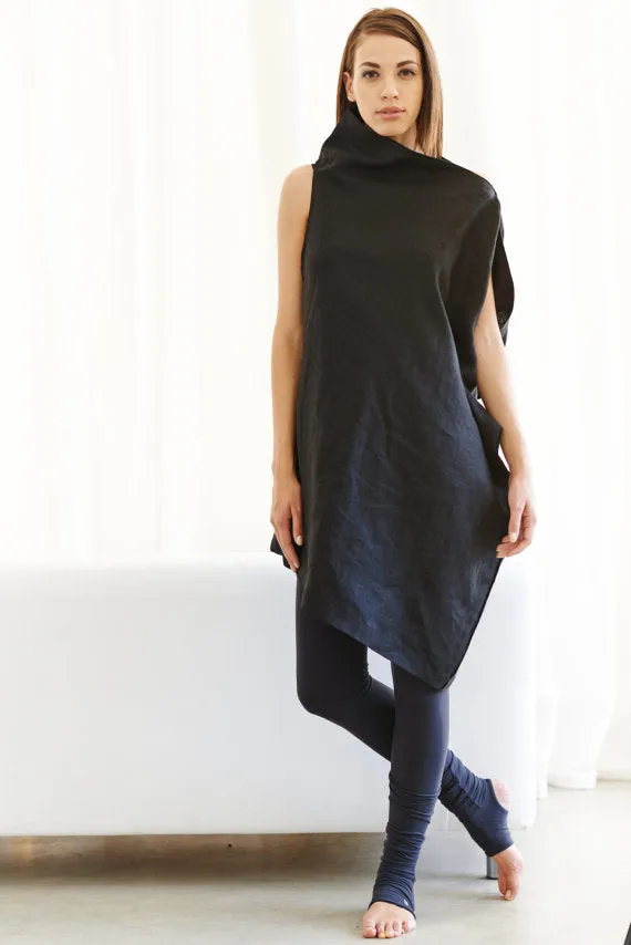 Linen Black Dress