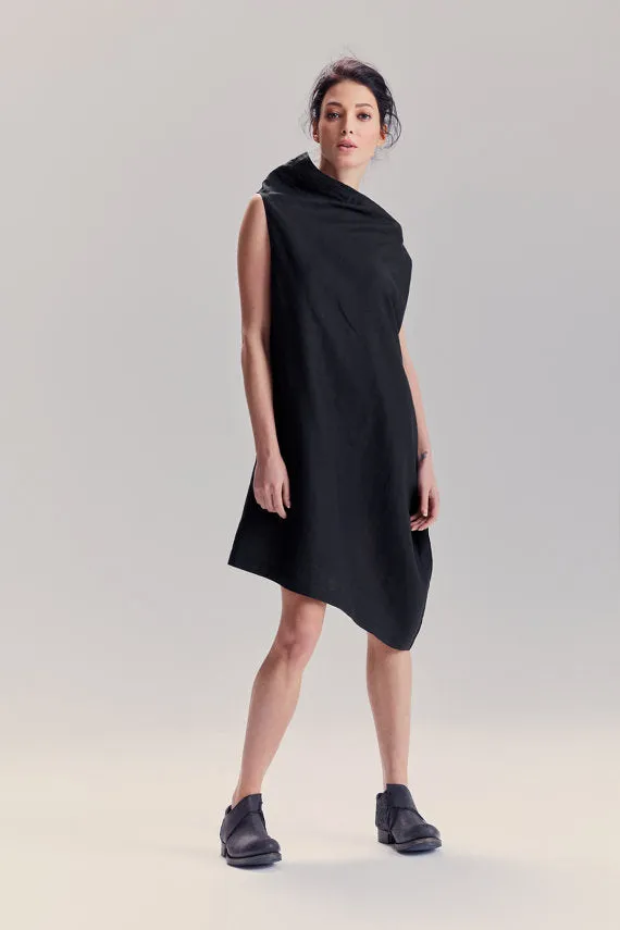 Linen Black Dress