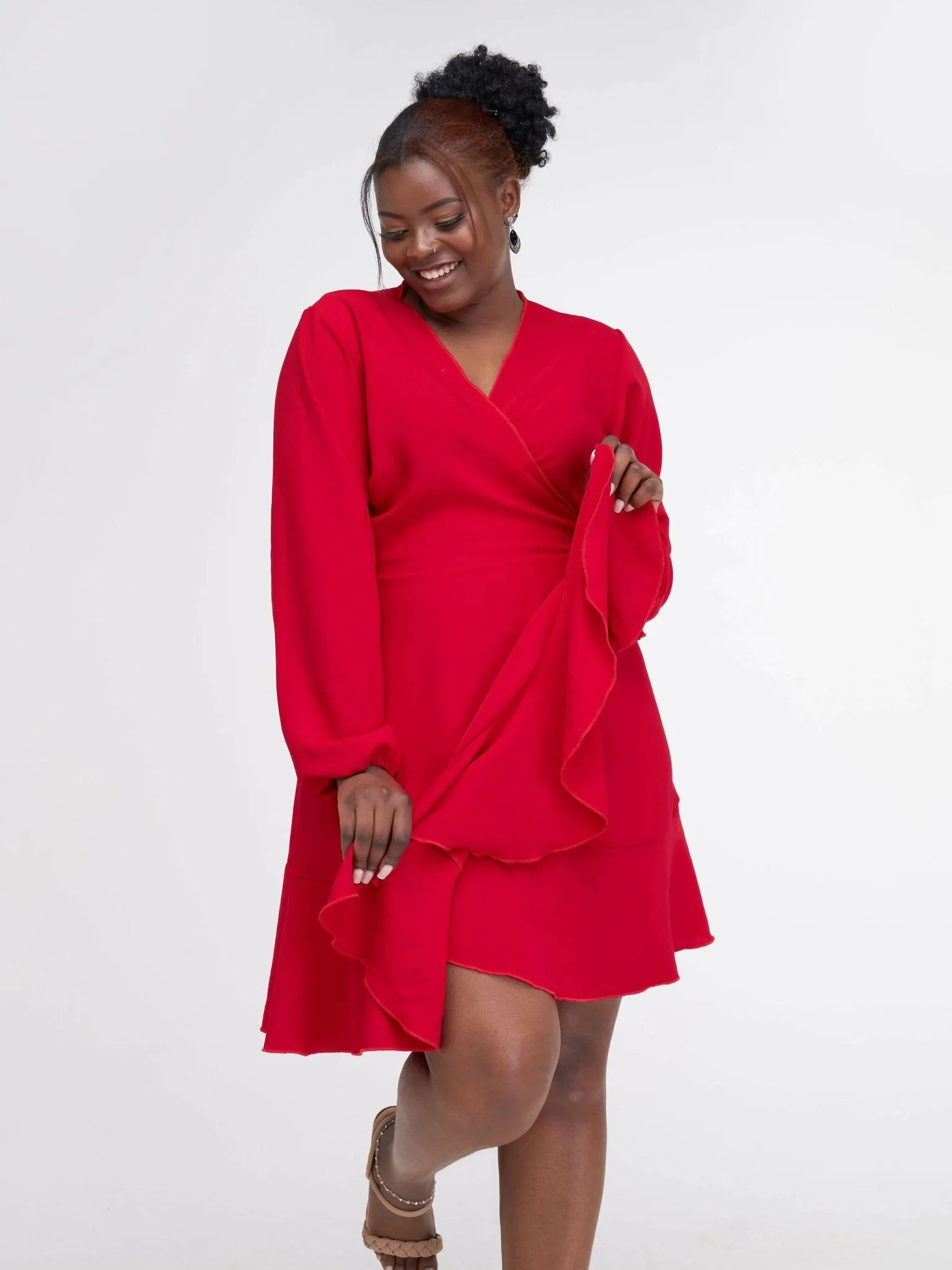 Lizola Alynno Wrap Dress - Red