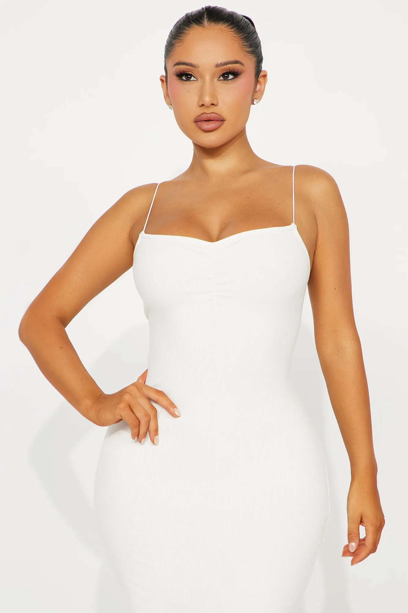 Lyla Snatched Maxi Dress - Off White