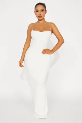 Lyla Snatched Maxi Dress - Off White