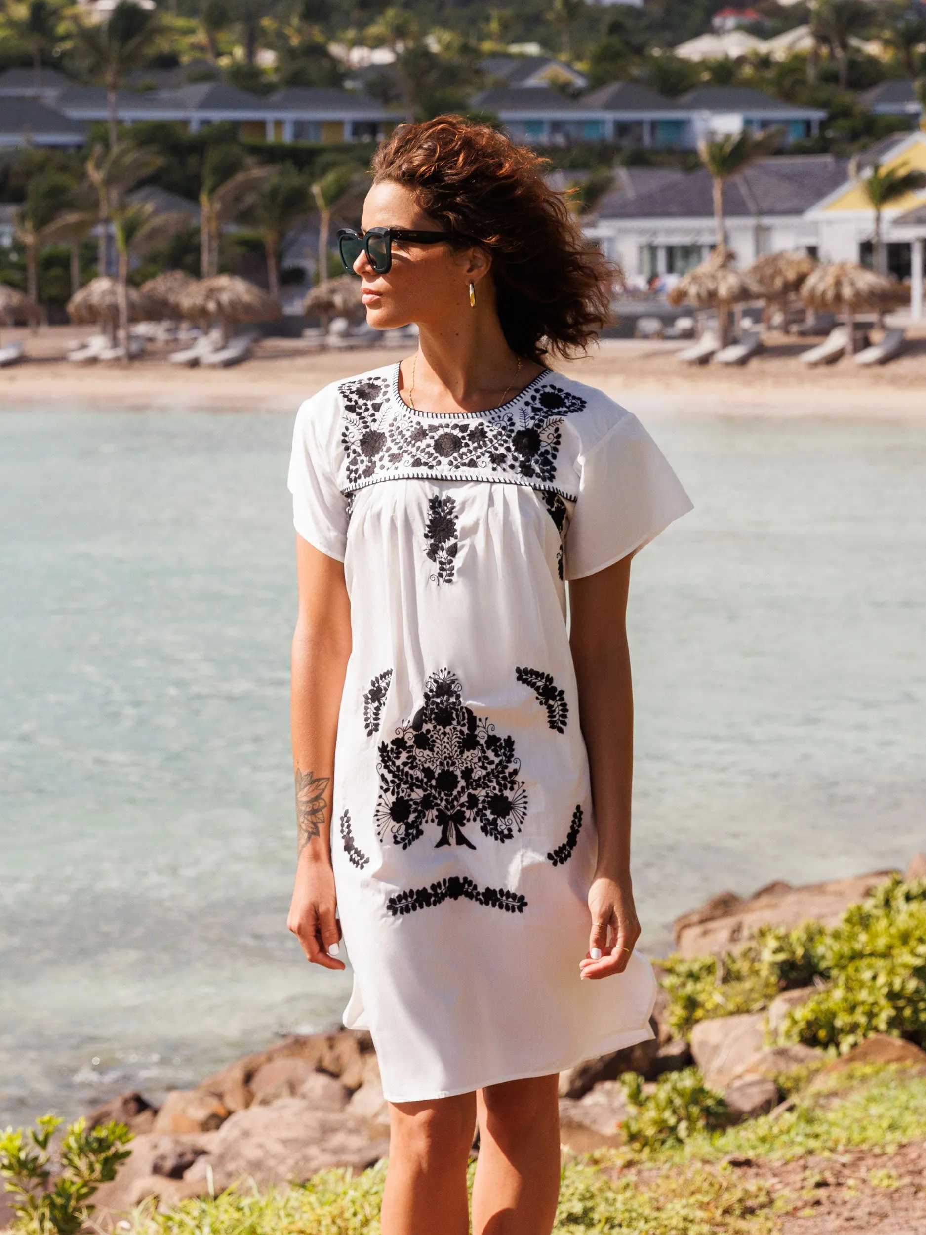 Margarita Kaftan Dress | White