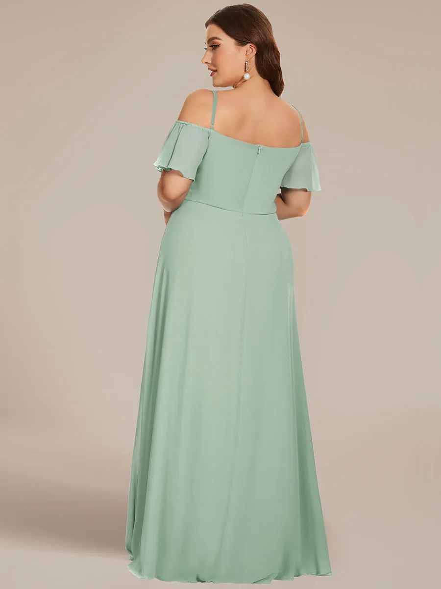 Plus Size Flattering Deep V Neck Wholesale Bridesmaid Dresses