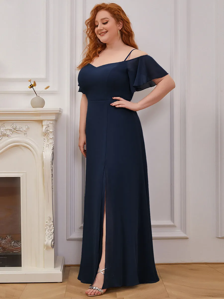 Plus Size Flattering Deep V Neck Wholesale Bridesmaid Dresses