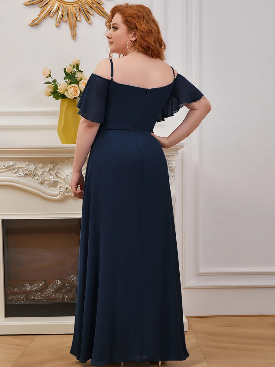 Plus Size Flattering Deep V Neck Wholesale Bridesmaid Dresses