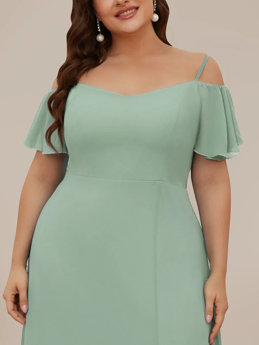 Plus Size Flattering Deep V Neck Wholesale Bridesmaid Dresses