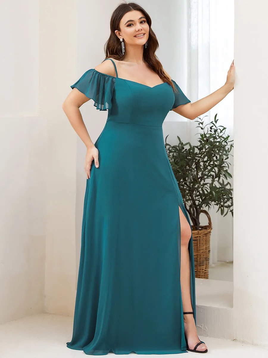 Plus Size Flattering Deep V Neck Wholesale Bridesmaid Dresses