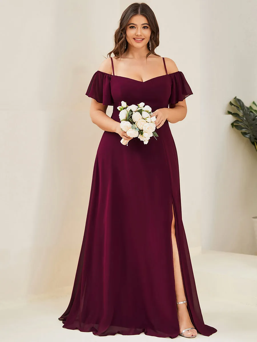 Plus Size Flattering Deep V Neck Wholesale Bridesmaid Dresses