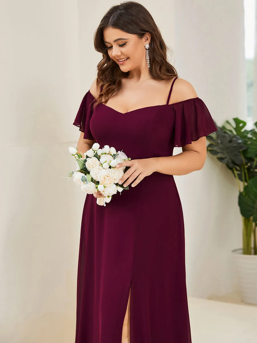 Plus Size Flattering Deep V Neck Wholesale Bridesmaid Dresses